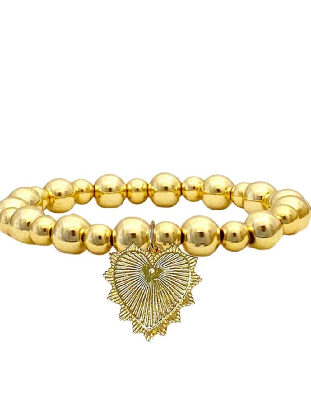 Large Gold Heart Bracelet